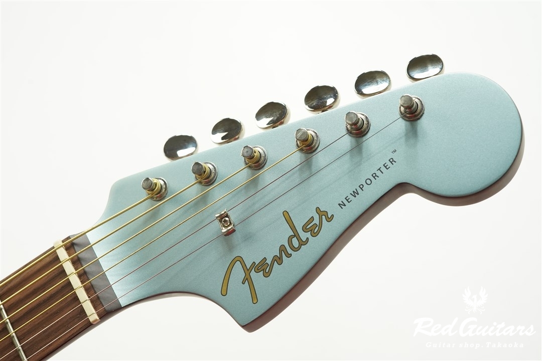 ギター Fender Newporter Player Ice Blue Satin Fender California Newporter Player Acoustic-Electric Guitar